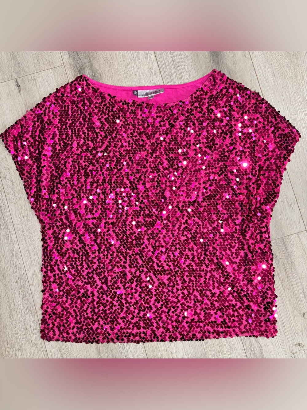 2000s Y2K McBling Sequin Top Womens Size Small Festival Glitz Glam